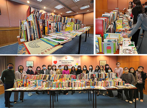 ORO Volunteer Team donated books for charity sale