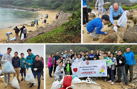 破产管理署义工队参与海岸清洁活动